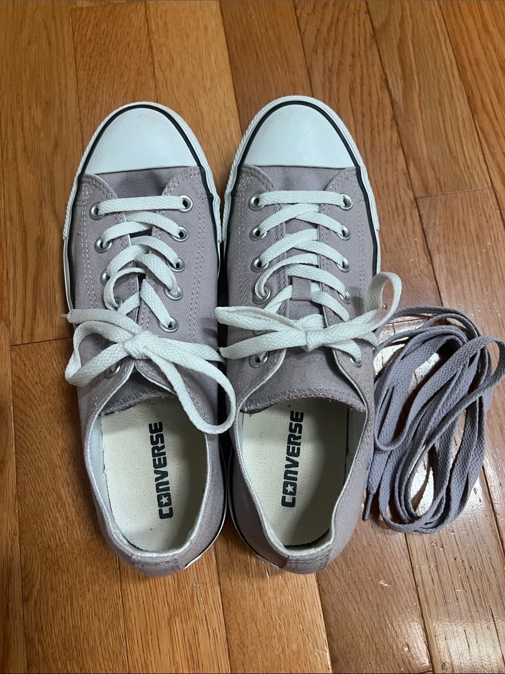 Converse Low Top Sneakers - Mauve with White Accents